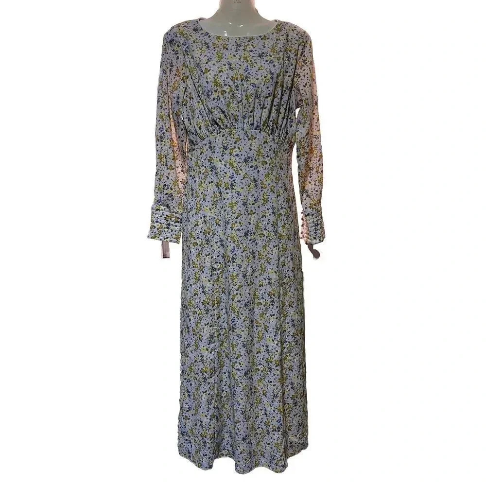 New Lily Brown VTG Future Maxi Dress Inspired By VTG Items Of Decades Floral S/M